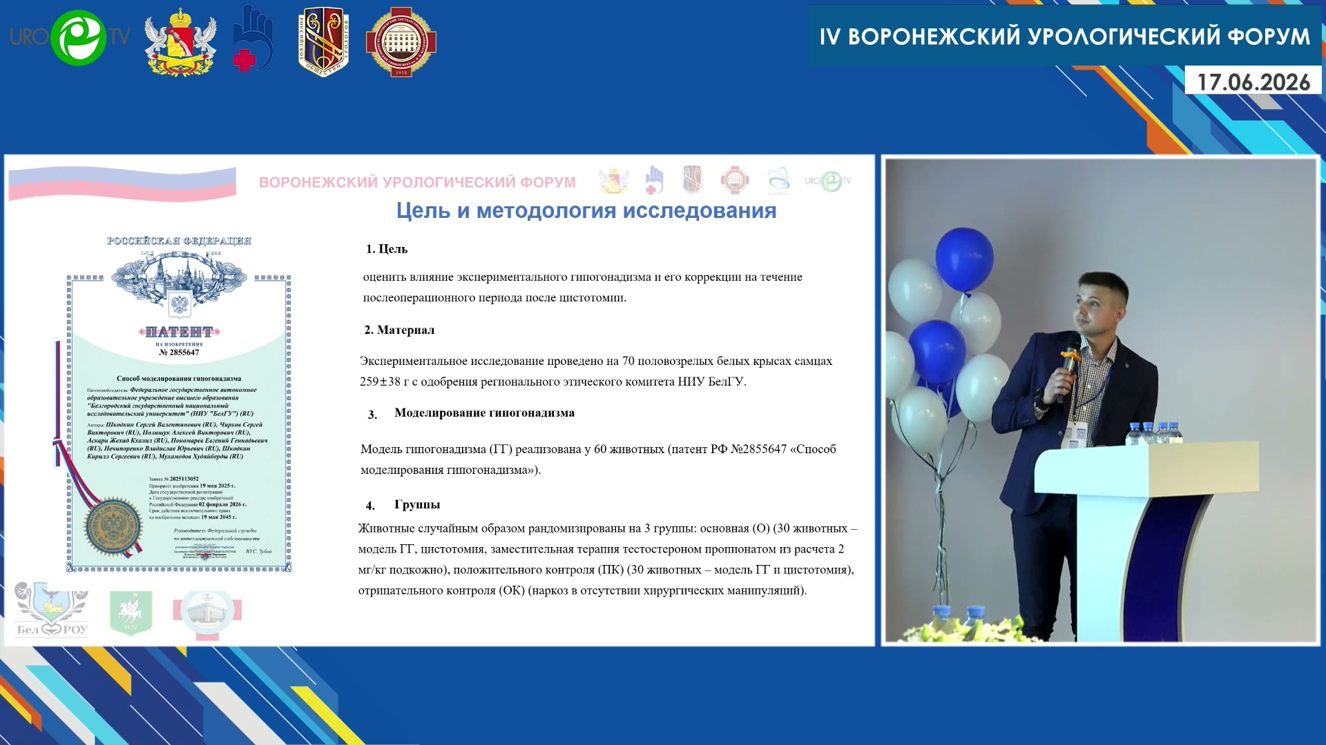 Нечипоренко В.Ю. - Экспериментальная модель гипогонадизма и морфология нижних мочевых путей